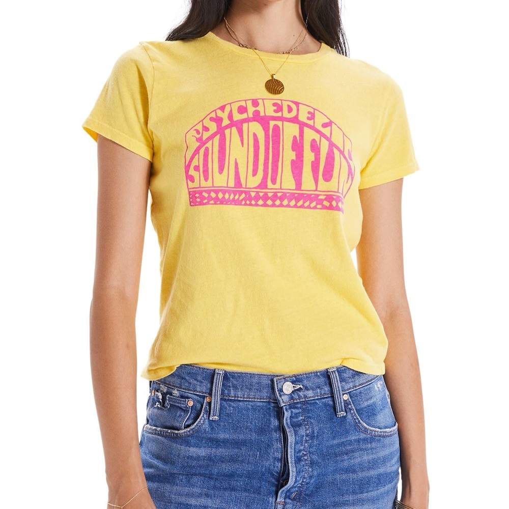 NWOT Mother Denim Yellow Tee